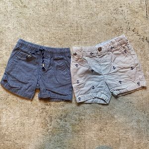 Stylish Kids Blue and Striped Shorts Set